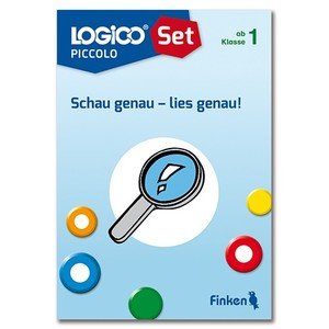 89238 Logico Piccolo Set - Schau genau - lies genau / Ab 1. Klasse (Finken 3369)