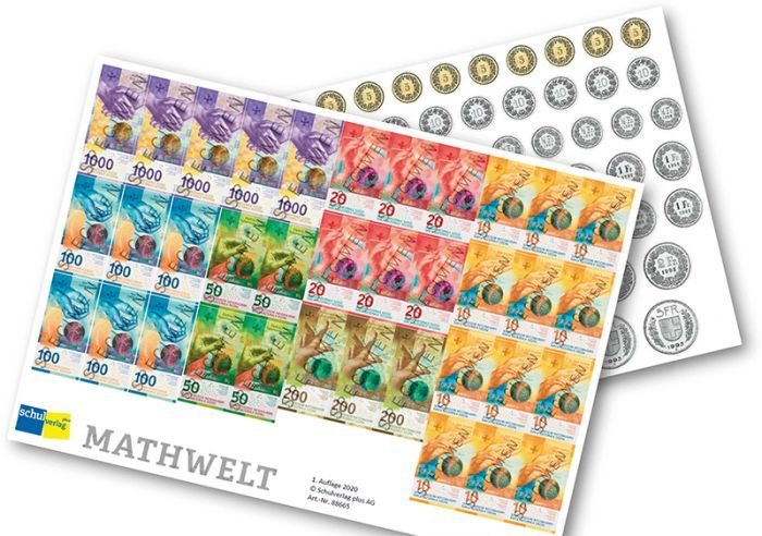 88665 MATHWELT 1+2 Klassenset Spielgeld Schweizer Franken