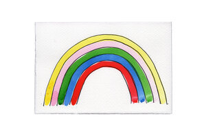 Hand painted greeting Cards, Rainbow