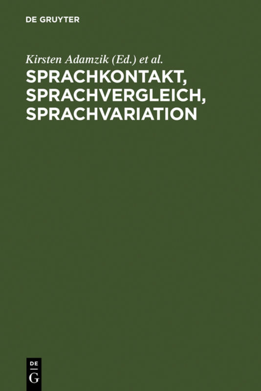 Sprachkontakt, Sprachvergleich, Sprachvariation