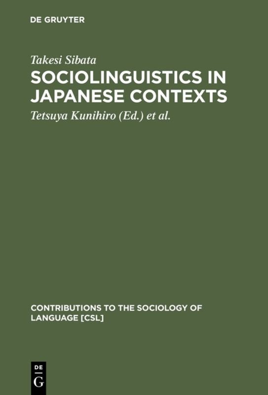 Sociolinguistics in Japanese Contexts