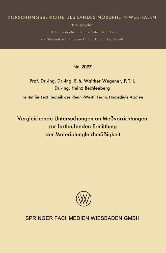 Vergleichende Untersuchungen an Meßvorrichtungen zur fortlaufenden Ermittlung der Materialungleichmäßigkeit