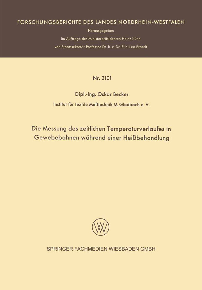 Die Messung des zeitlichen Temperaturverlaufes in Gewebebahnen während einer Heißbehandlung