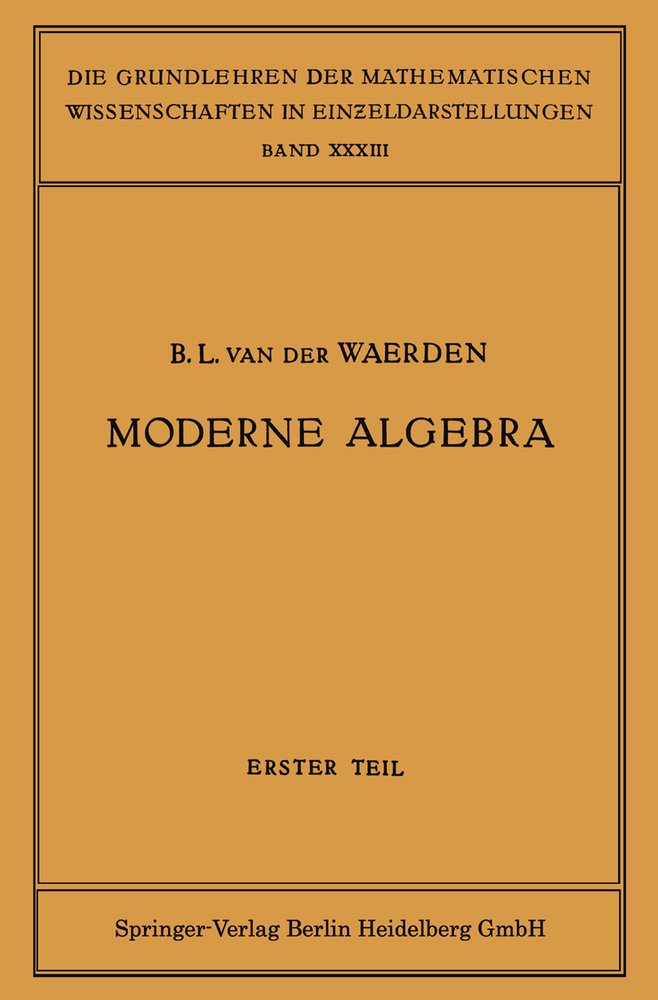 Moderne Algebra