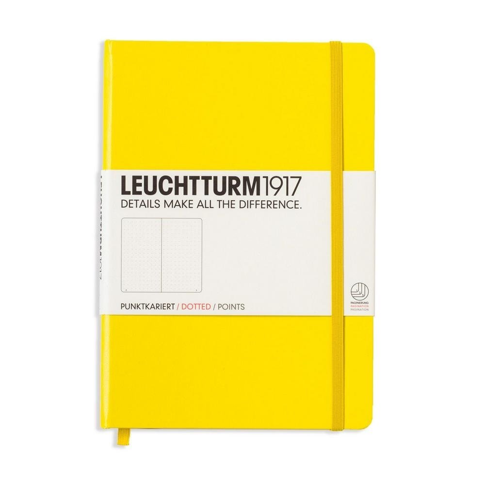 Leuchtturm Notizbuch Dotted, A5, nummerierte Seiten 251, Lemon, Hardcover