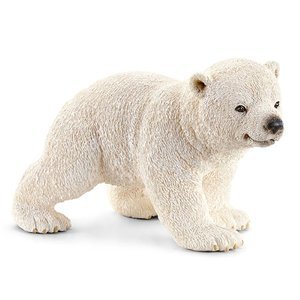 Schleich Eisbärjunges laufend, Kunststoff-Figur