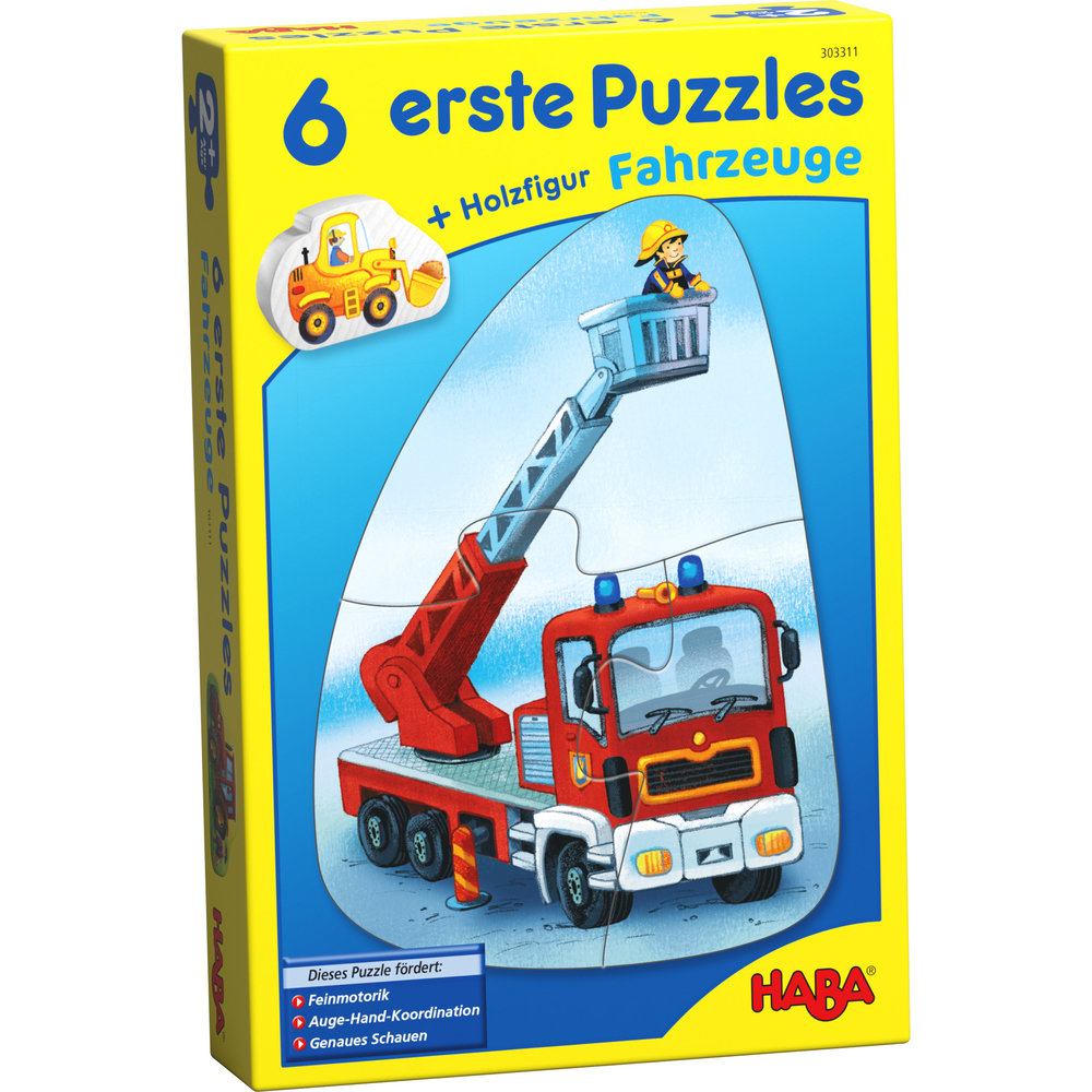 6 erste Puzzles - Fahrzeuge