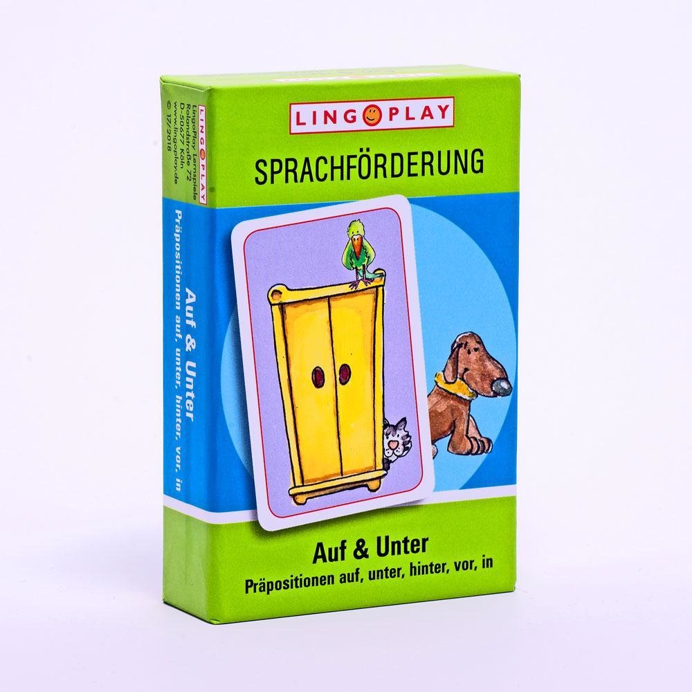 L19819 LingoCards Sprachförderung Auf & Unter - Präpositionen auf, unter, hinter, vor, in Lingoplay