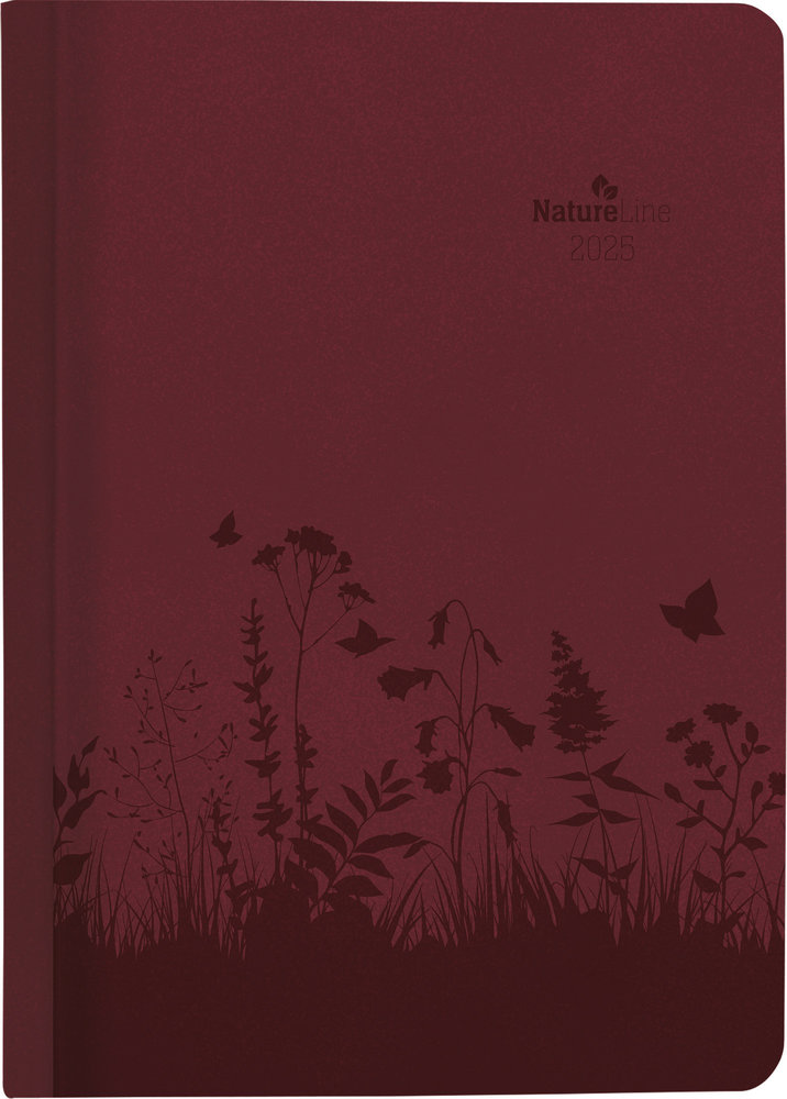 Alpha Edition - Wochen-Minitimer Nature Line Flower 2025 Taschenkalender, 10,7x15,2cm, Kalender mit 192 Seiten, Notizbereich, Adressteil, Monatsübersicht und internationales Kalendarium