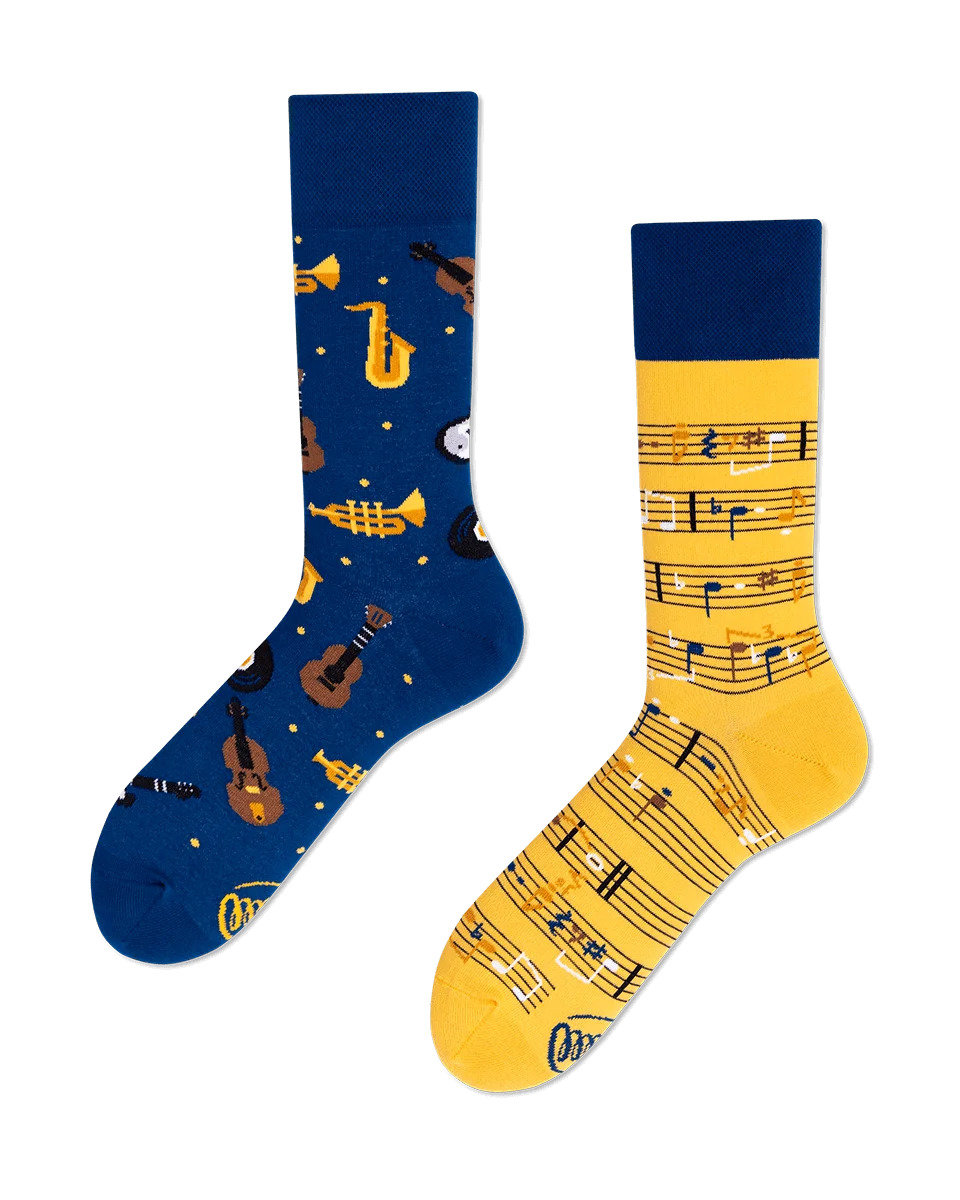 Many Mornings, Lange-Socken Music Notes - Grösse EU: 39-42