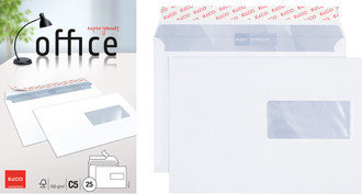 ELCO Briefumschläge Office in Kleinpackung, 100 g/m2 Fenster rechts