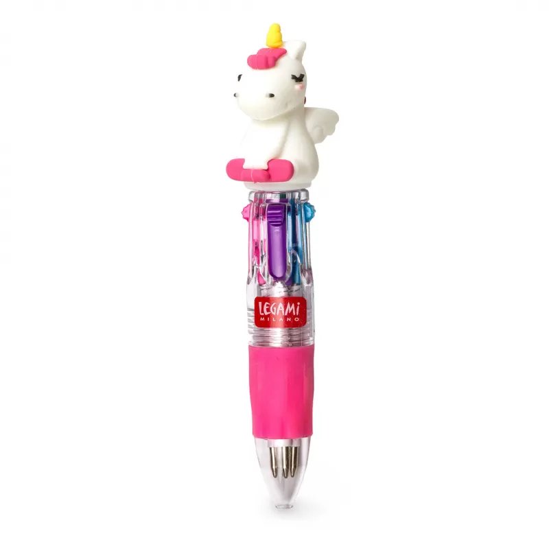 Mini-Kugelschreiber mit 4 Farben 'Magic Rainbow' Unicorn - Einhorn Legami