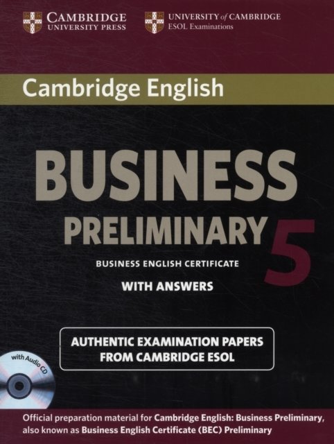 ESOL. Cambridge English Business Preliminary 5, Self-study Pack