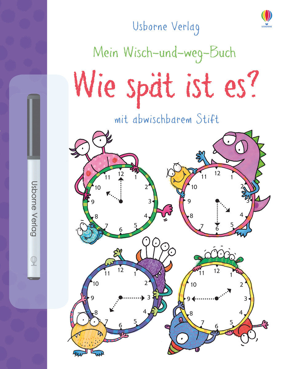 Mein Wisch-und-weg-Buch, Wie spät ist es?