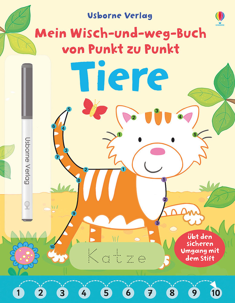 Mein Wisch-und-weg-Buch von Punkt zu Punkt: Tiere