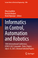 Informatics in Control, Automation and Robotics