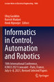 Informatics in Control, Automation and Robotics