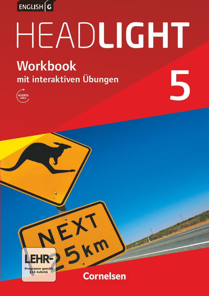 English G Headlight, Allgemeine Ausgabe, Band 5: 9. Schuljahr, Workbook mit interaktiven Übungen online, Mit Audios online