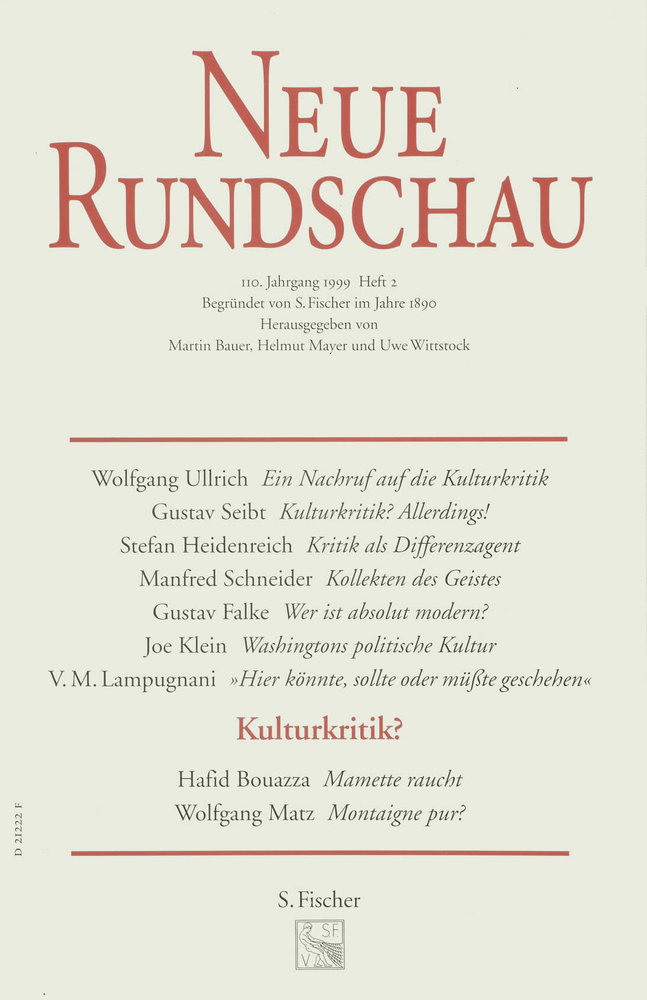 Neue Rundschau 1999/2 Heft 2 - Neue Rundschau 1999