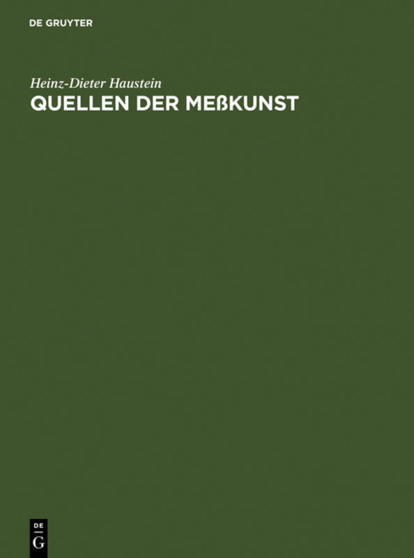 Quellen der Messkunst