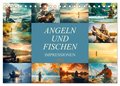 Angeln und Fischen Impressionen (Tischkalender 2025 DIN A5 quer), CALVENDO Monatskalender