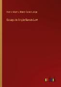 Essays in Anglo-Saxon Law