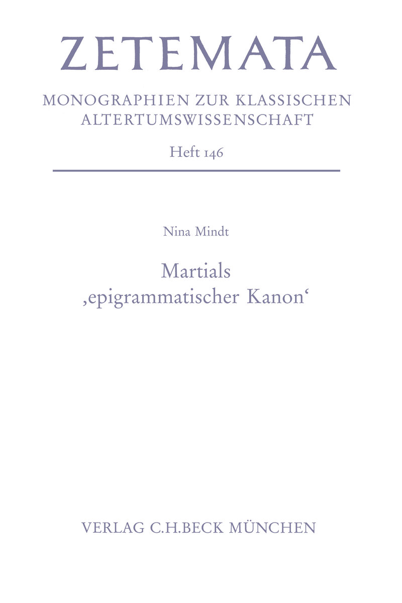 Martials 'epigrammatischer Kanon'