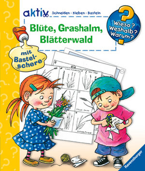 Blüte, Grashalm, Blätterwald, m. Bastelschere