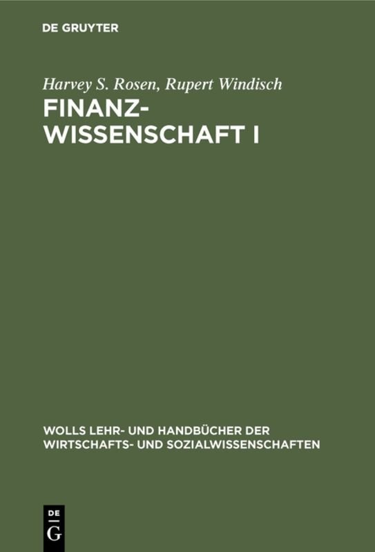 Finanzwissenschaft I