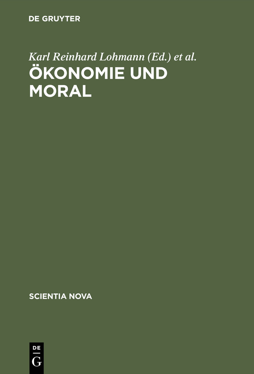 Ökonomie und Moral