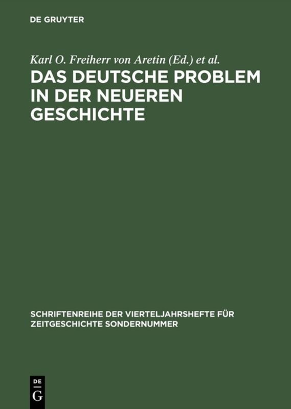 Das deutsche Problem in der neueren Geschichte