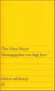 Über Hans Mayer