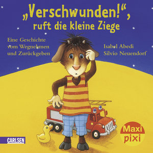 'Verschwunden!', ruft die kleine Ziege. 'Gefunden!', ruft die kleine Gans