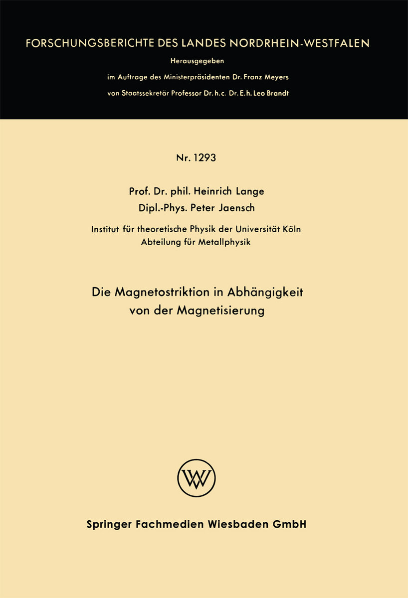 Die Magnetostriktion in Abhängigkeit von der Magnetisierung