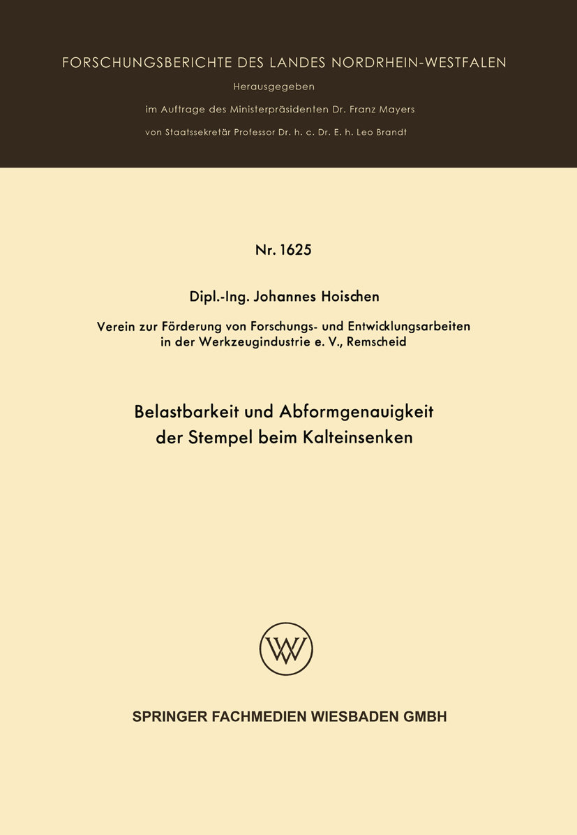 Belastbarkeit und Abformgenauigkeit der Stempel beim Kalteinsenken