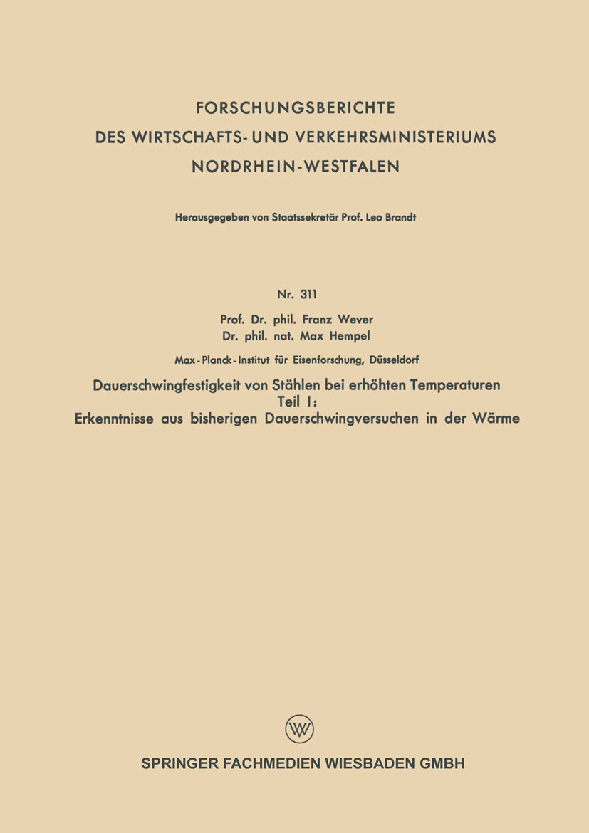 Dauerschwingfestigkeit von Stählen bei erhöhten Temperaturen