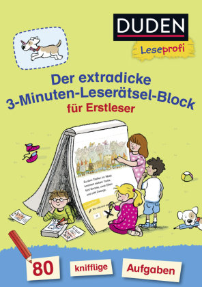 Duden Leseprofi - Der extradicke 3-Minuten-Leserätsel-Block für Erstleser