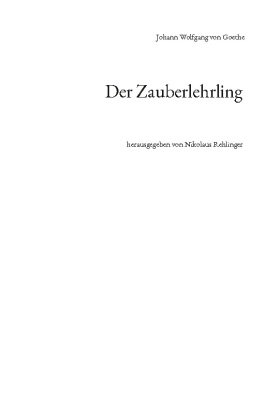 Der Zauberlehrling