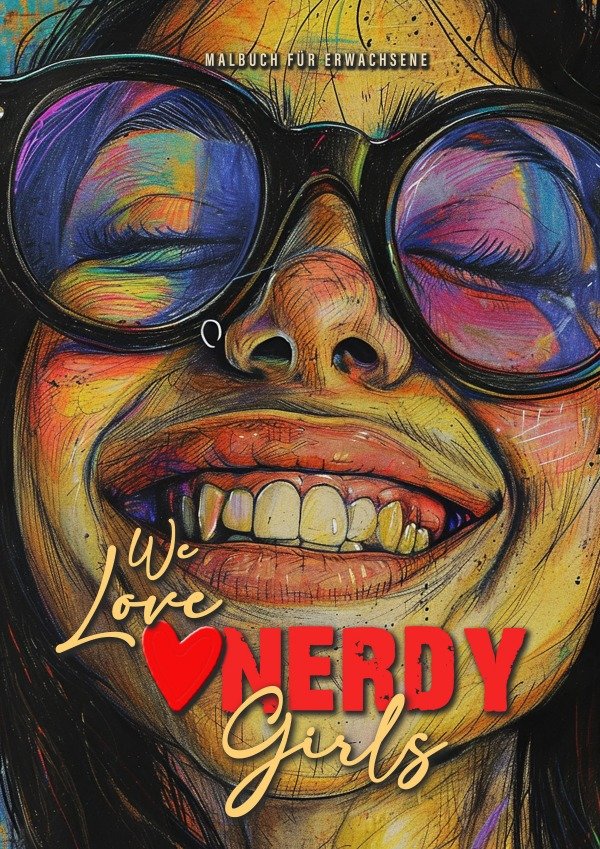 We love nerdy Girls coloring book for adults