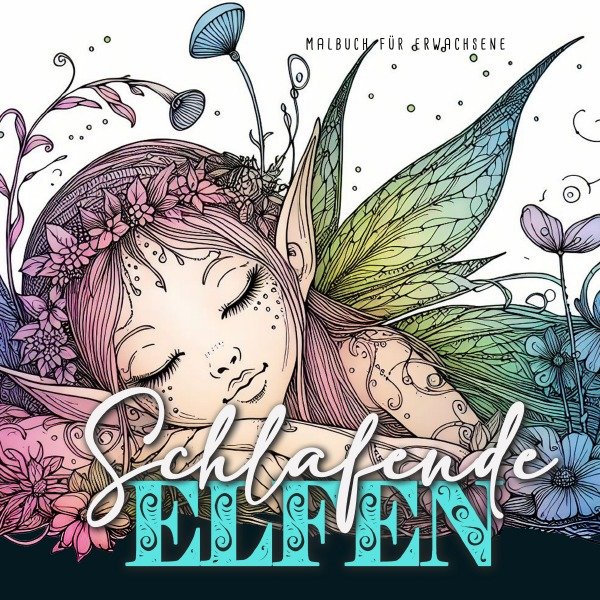 Sleeping Elves Coloring Book for Adults