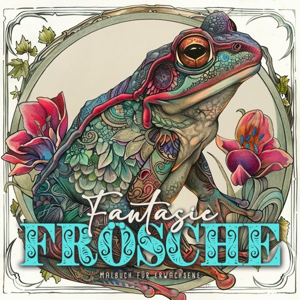 Fantasy Frogs Coloring Book for Adults