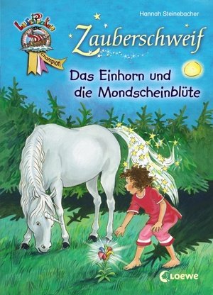 Ein Einhorn und die Mondscheinblüte