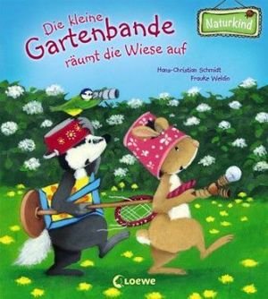 Die kleine Gartenbande räumt die Wiese auf