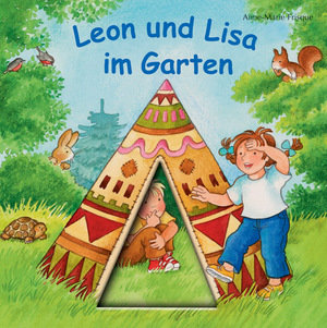 Leon und Lisa im Garten