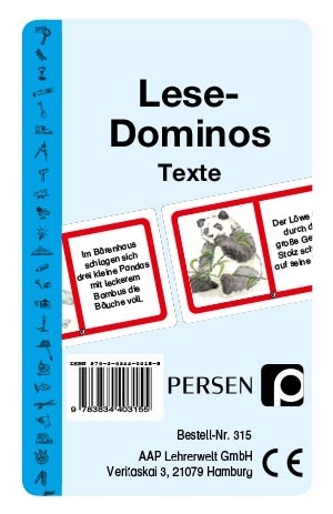 Lese-Dominos, Texte (Kartenspiel)