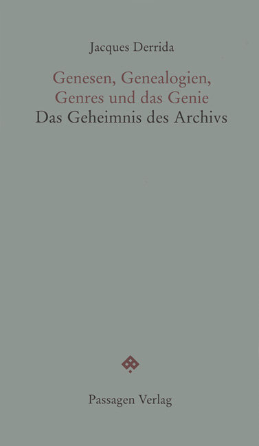 Genesen, Genealogien, Genres und das Genie