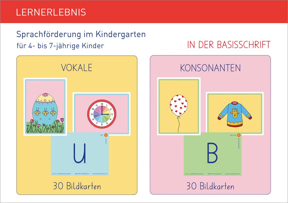 Flückiger, Katja: Sprachförderung im Kindergarten - Bildkarten Vokale und Konsonanten