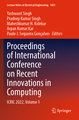 Proceedings of International Conference on Recent Innovations in Computing